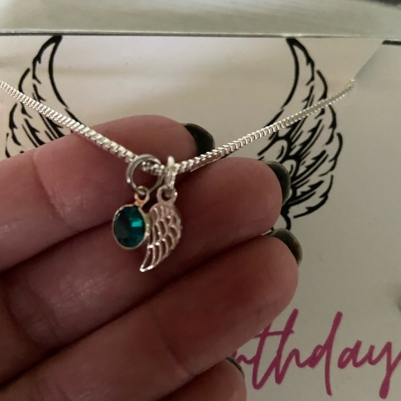 - Angel Wing Birthday Charm • Birthstone Nec… - Picture 5 of 11